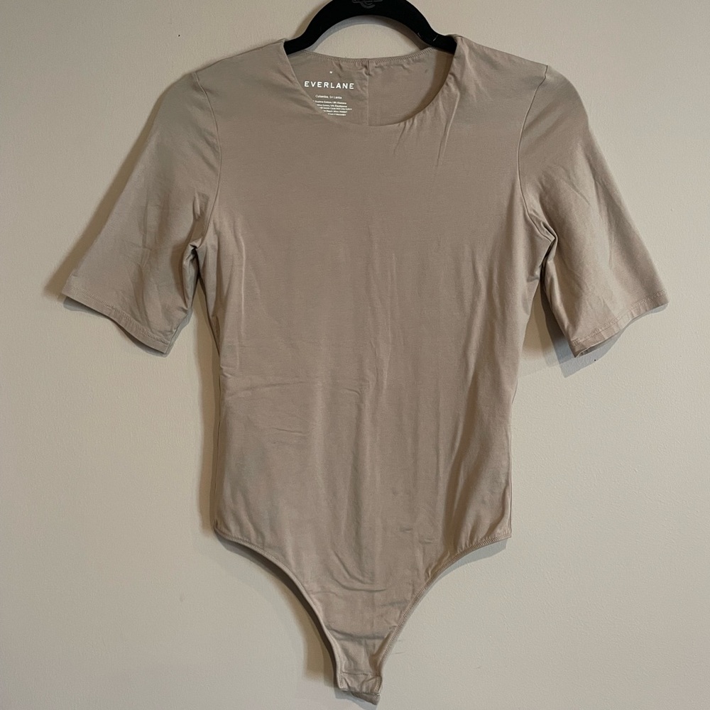 Everlane Short Sleeve Crew Neck Bodysuit Thong